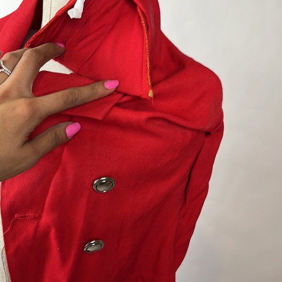 Vintage Red blazer silver buttons 80s - Picture 6 of 6